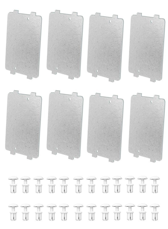 Mtuiewo 8 Pcs WB39X10034 Microwave Waveguide Cover Compatible with GE, Waveguide Cover Replacement Part with 24 Microwave Locking Buttons - Image 1